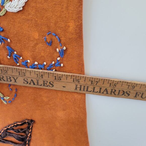 KPC Made In Nepal 100% Cotton Multicolored Razor Cut Hand Embroidered Dress- XL - Picture 4 of 11